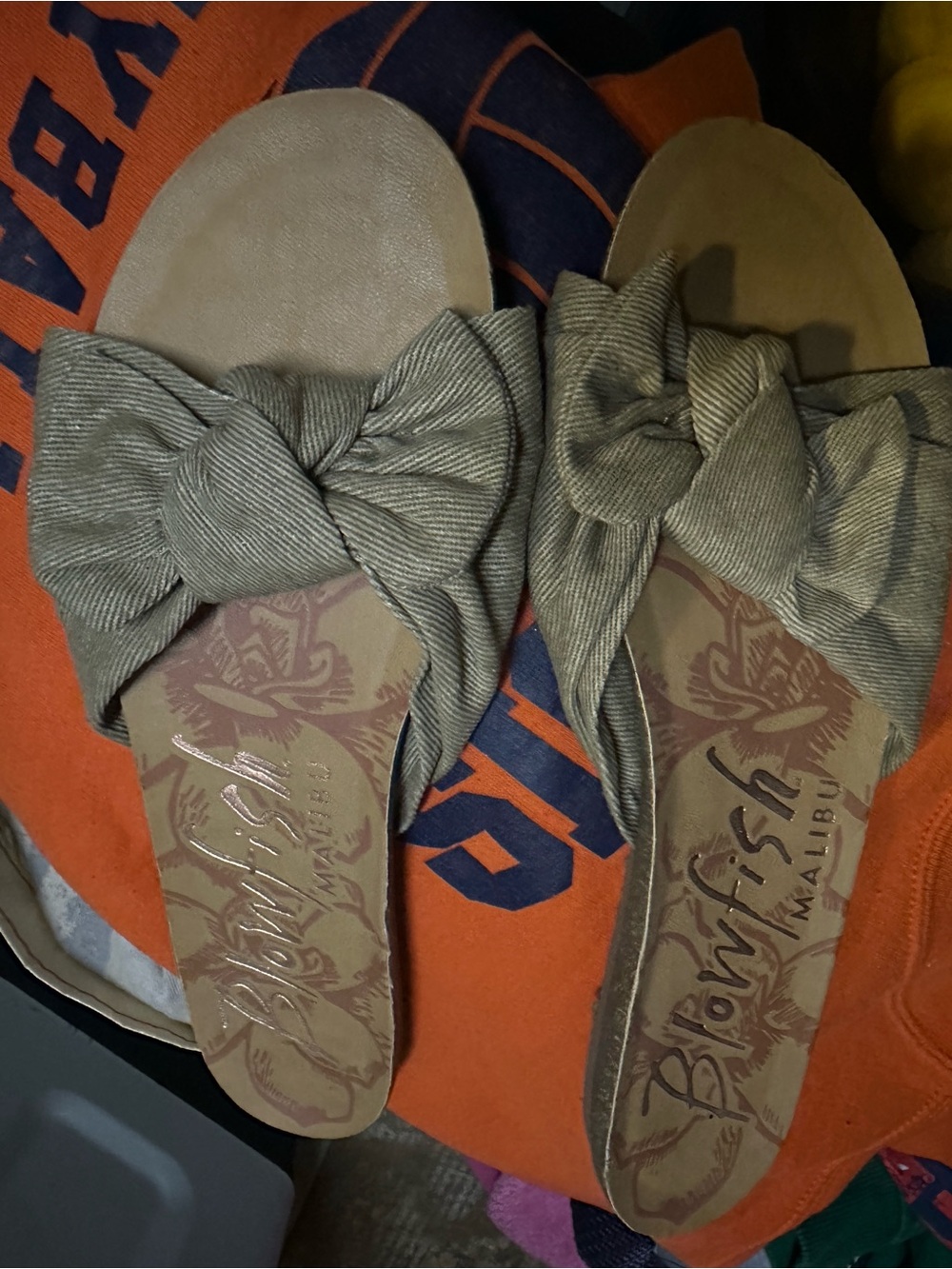 Blowfish Knotted Slide Sandals in Taupe Tan